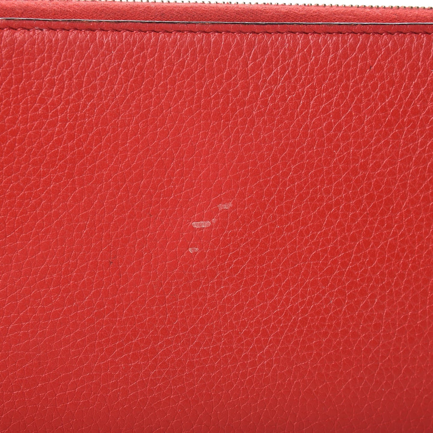 Drummed Calfskin Large Zip Around Multifunction Wallet Coquelicot