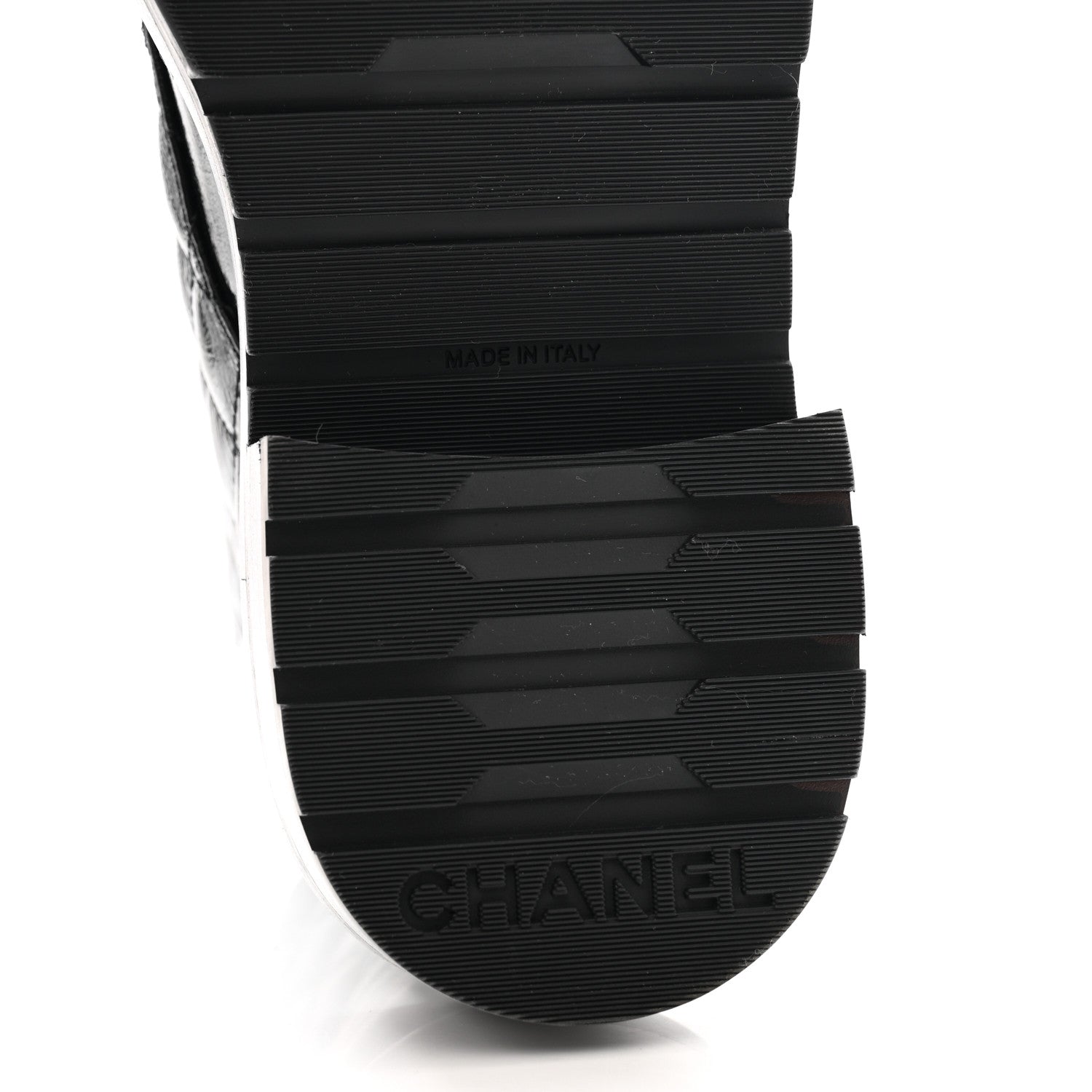 Chanel Shiny Calfskin Quilted Lace Up Combat Boots 36 Black 7 of 11