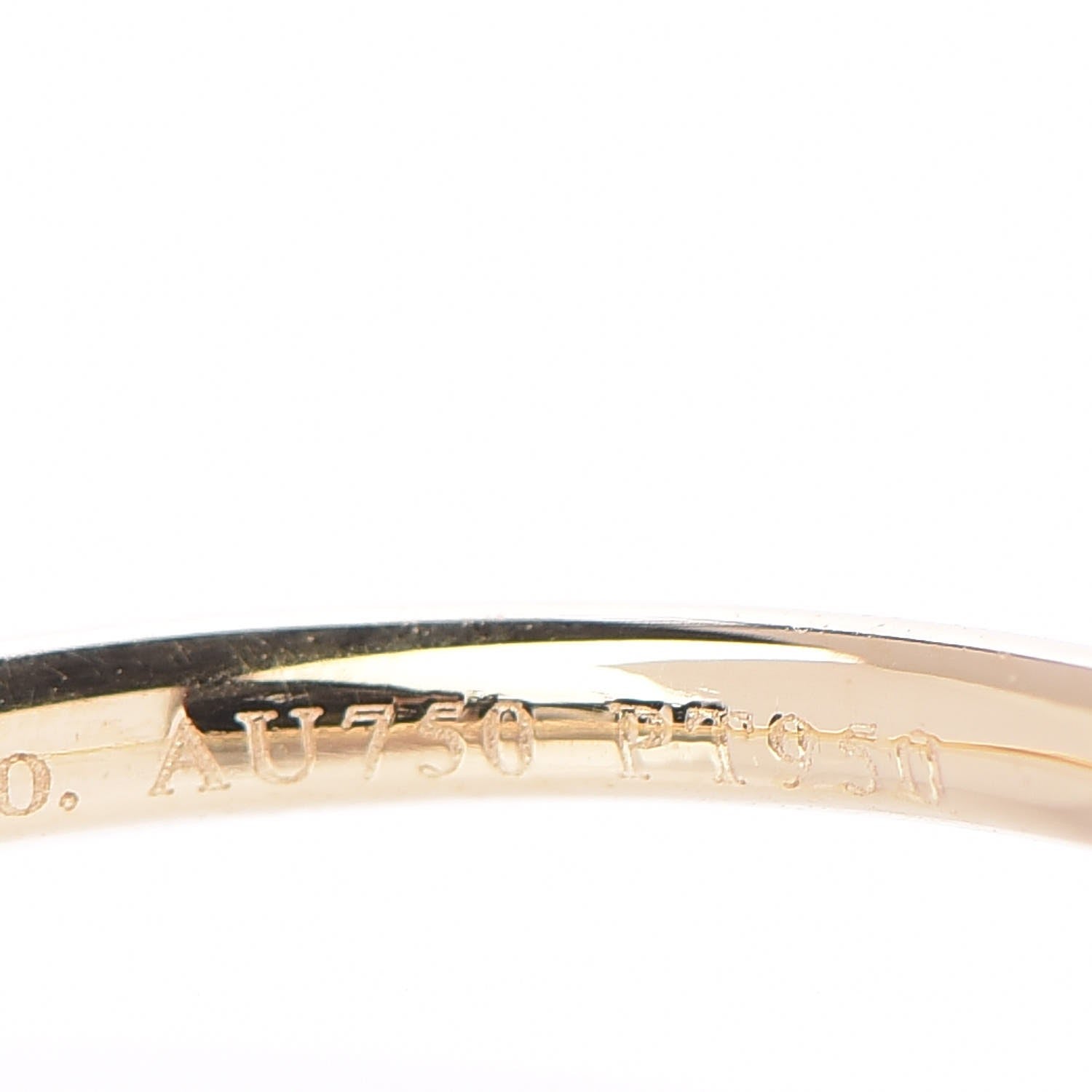 Tiffany Platinum 18K Yellow Gold .16ct Diamond Bezet Ring 49.5 5 5 of 7