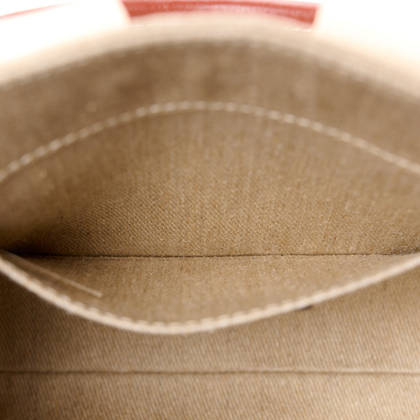 Linen Calfskin Small Woody Ribbon Tote With Strap White Brown