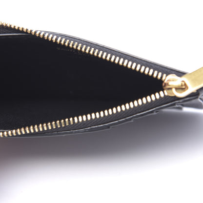 Saint Laurent Grained Calfskin Monogram 5 Fragments Zip Pouch Card Holder Black 5 of 7