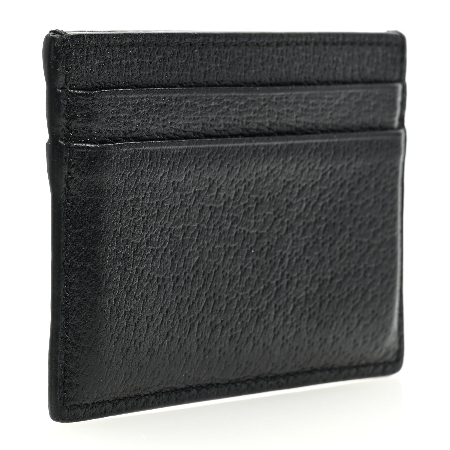 Gucci Pebbled Calfskin Animalier Card Holder Black 3 of 7