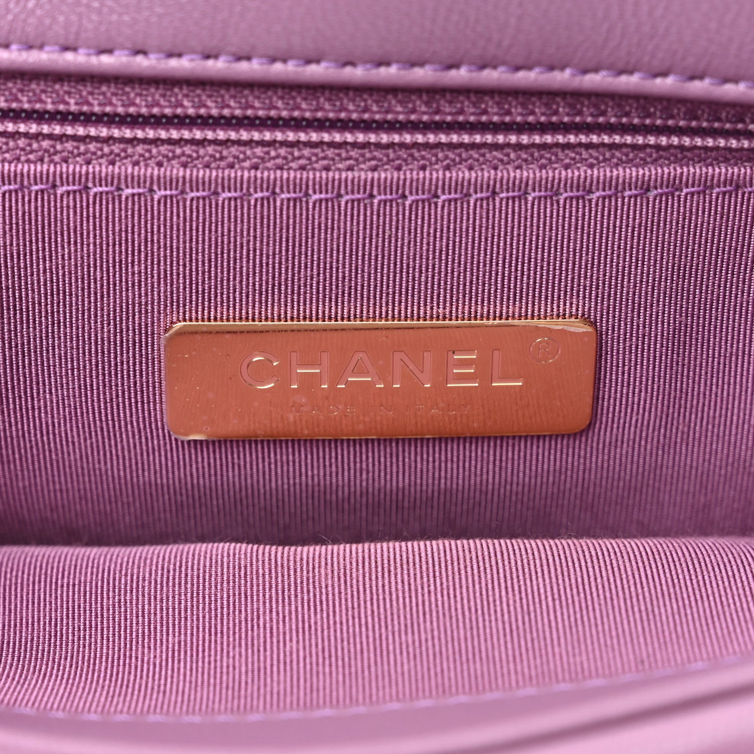 Chanel Goatskin Quilted Medium Chanel 19 Flap Violet Purple 6 of 11
