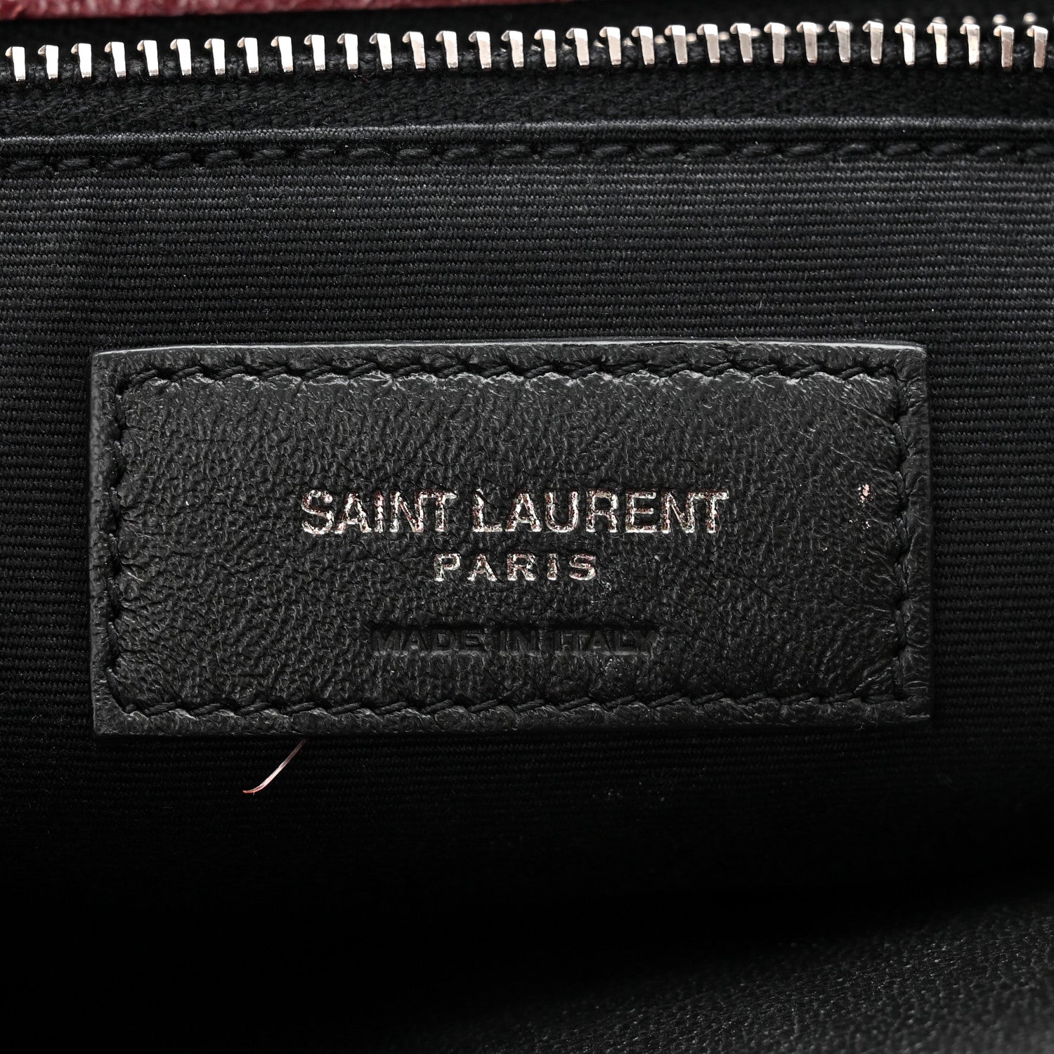 Saint Laurent Crinkled Calfskin Matelasse Monogram Medium Niki Chain Satchel Burgundy 6 of 11