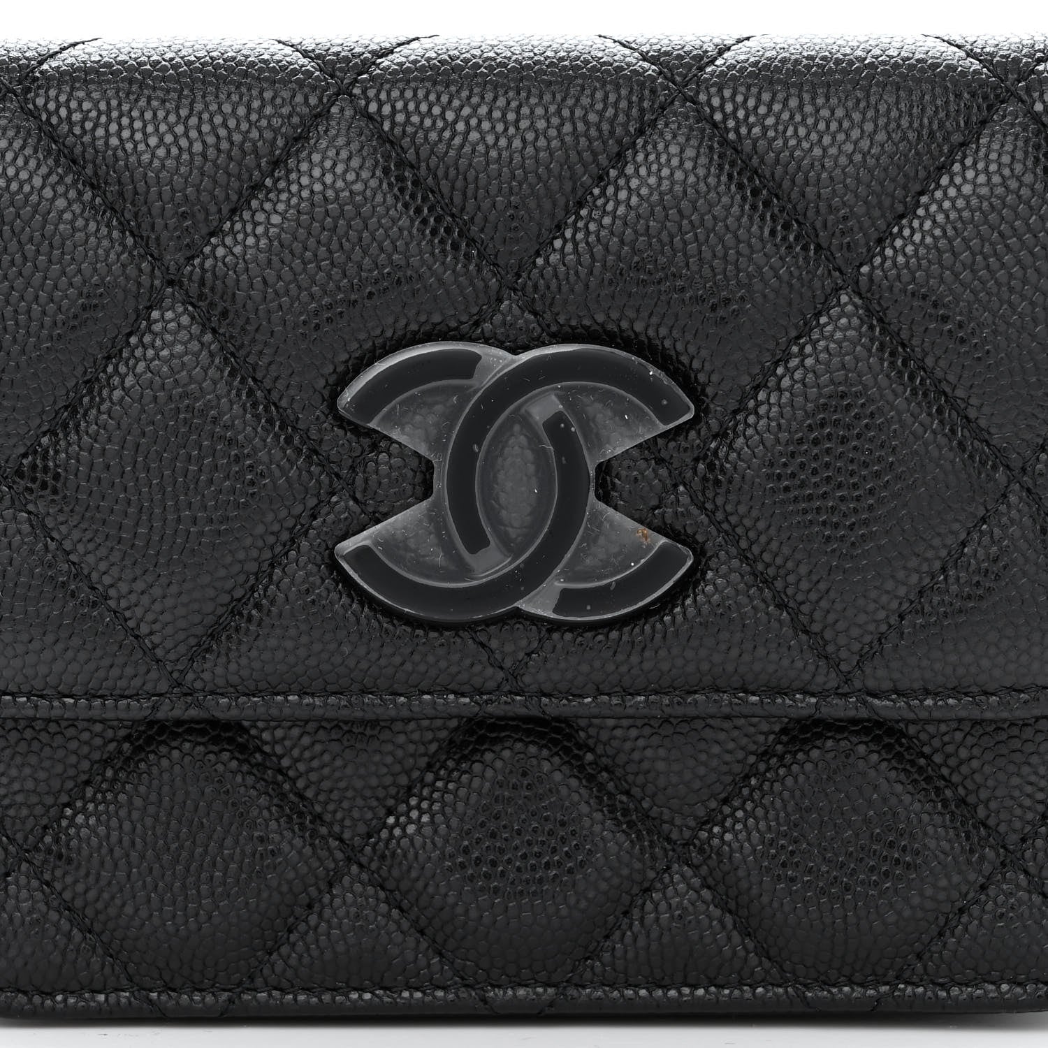 Chanel Caviar Quilted Incognito Belt Flap Card Holder Black 9 of 11