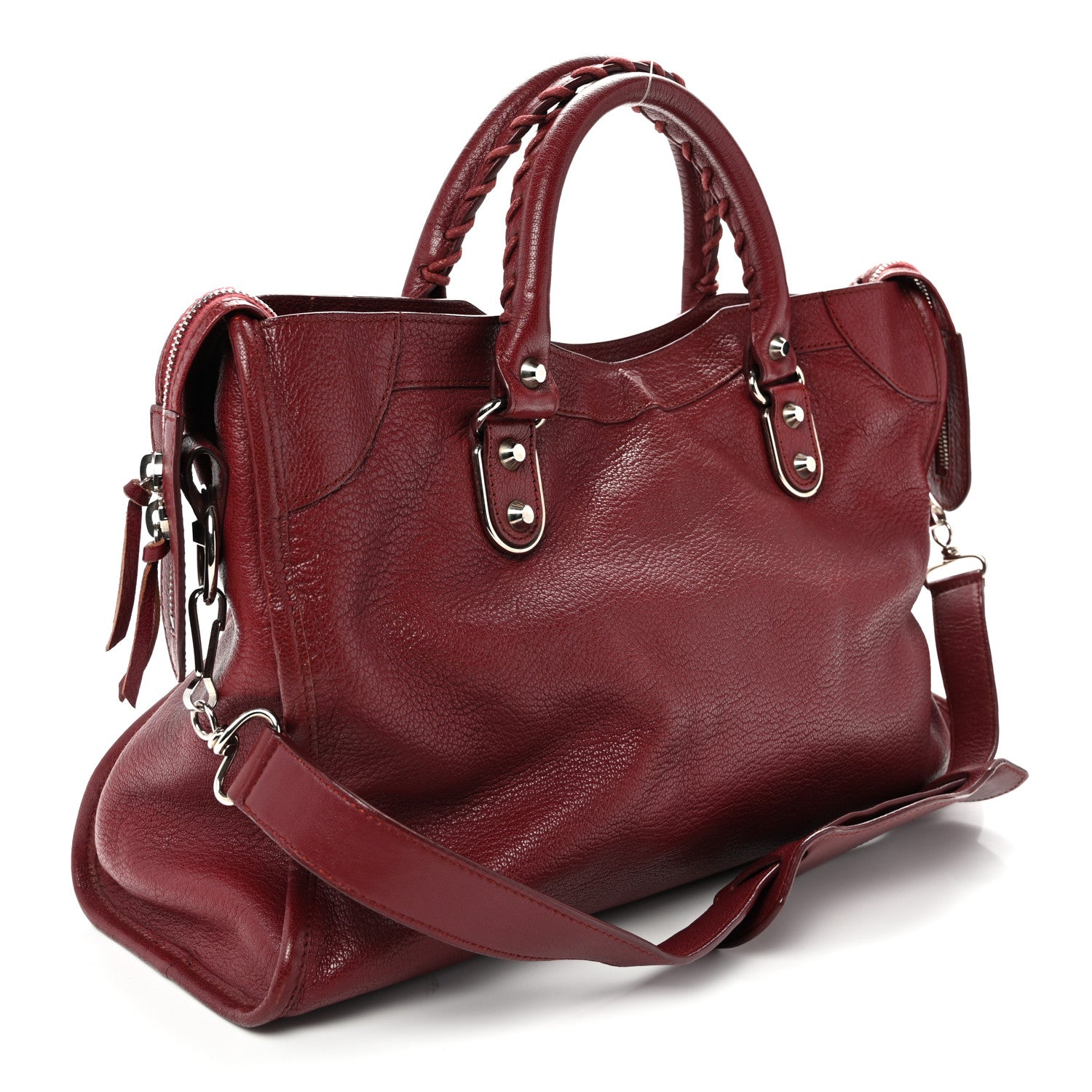 Balenciaga Chevre Silver Metallic Edge Hardware City Cassis 4 of 12