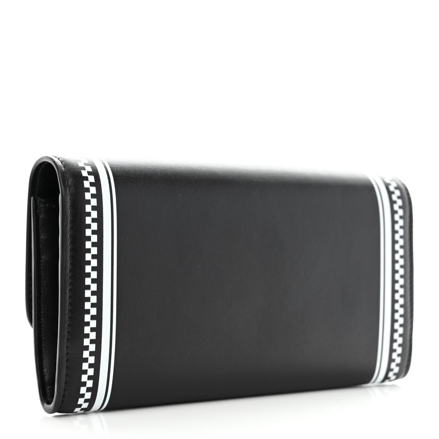 Calfskin 90s Vintage Logo Wallet Black White