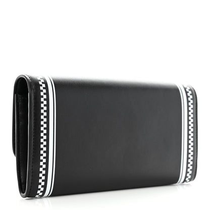 Versace Calfskin 90s Vintage Logo Wallet Black White 3 of 7