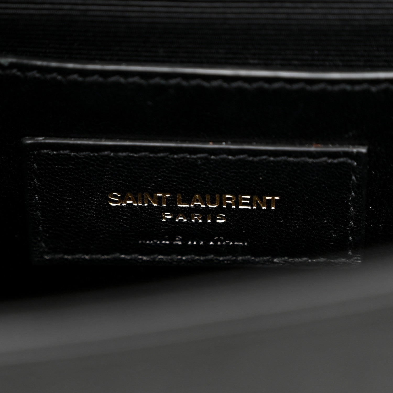 Saint Laurent Calfskin Crocodile Embossed Medium Classic Monogram Kate Tassel Satchel Black 6 of 9