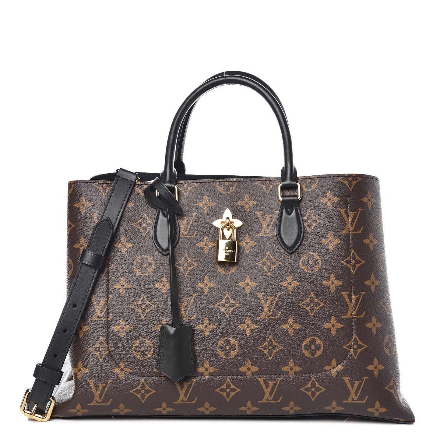 Monogram Flower Tote Black