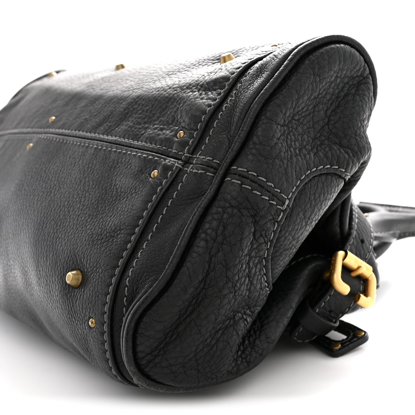 Calfskin Medium Paddington Satchel Black