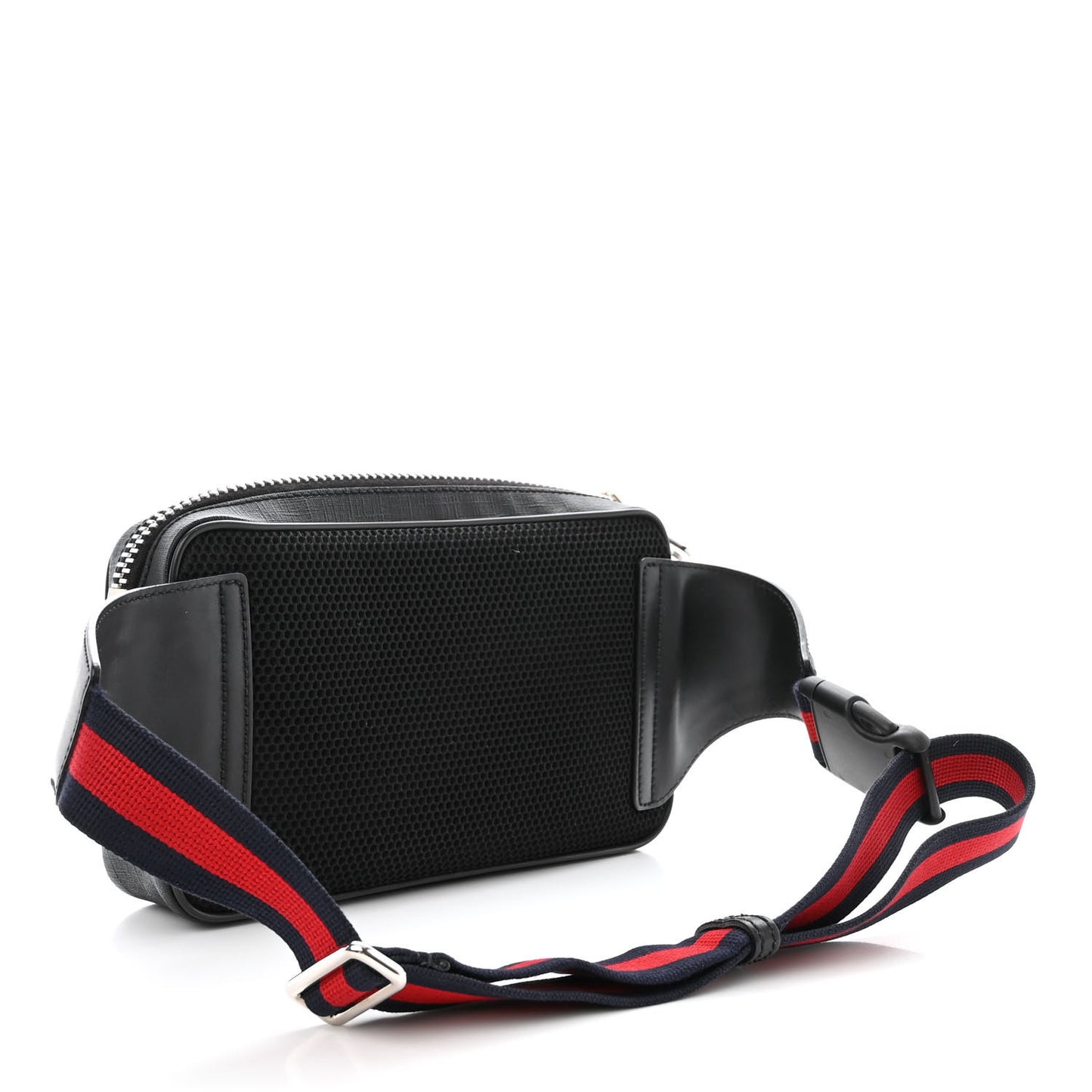 Soft GG Supreme Monogram Web Belt Bag Black Grey