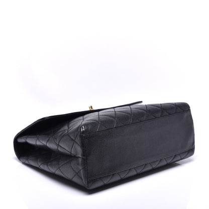 Chanel Caviar Quilted Jumbo Kelly Flap Black 4 of 8
