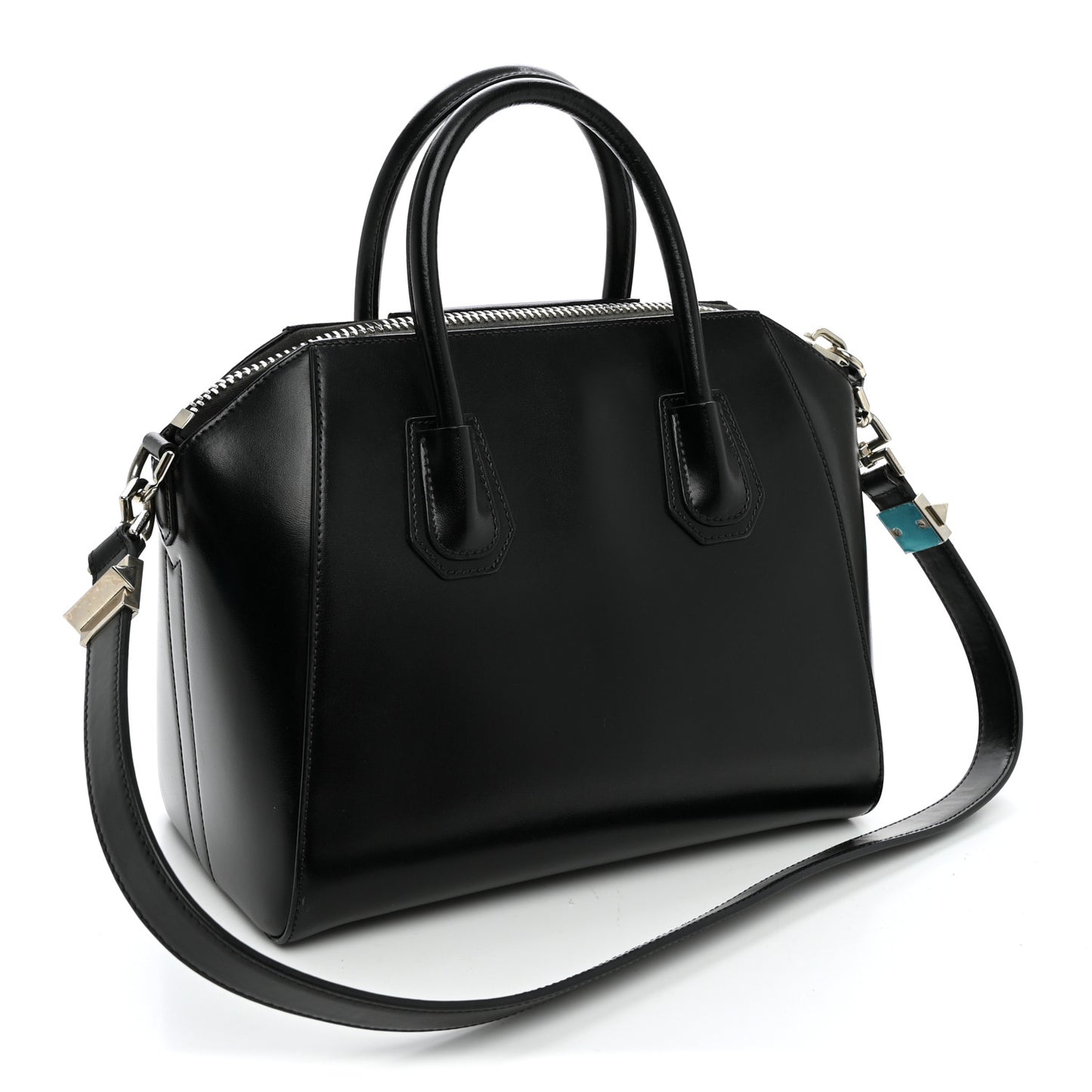 Shiny Lord Calfskin Small Antigona Black