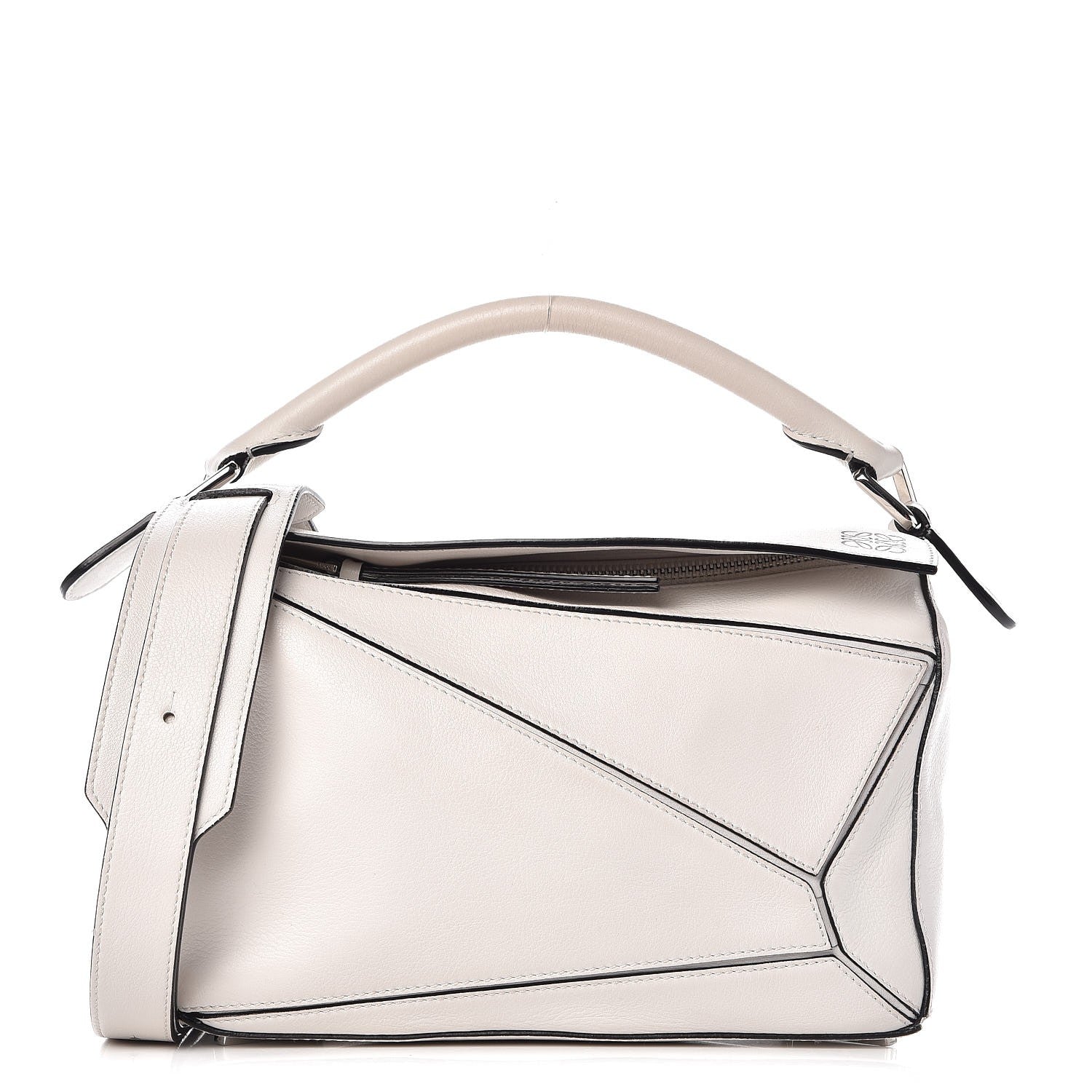 Loewe Calfskin Small Puzzle Bag White 1 of 13