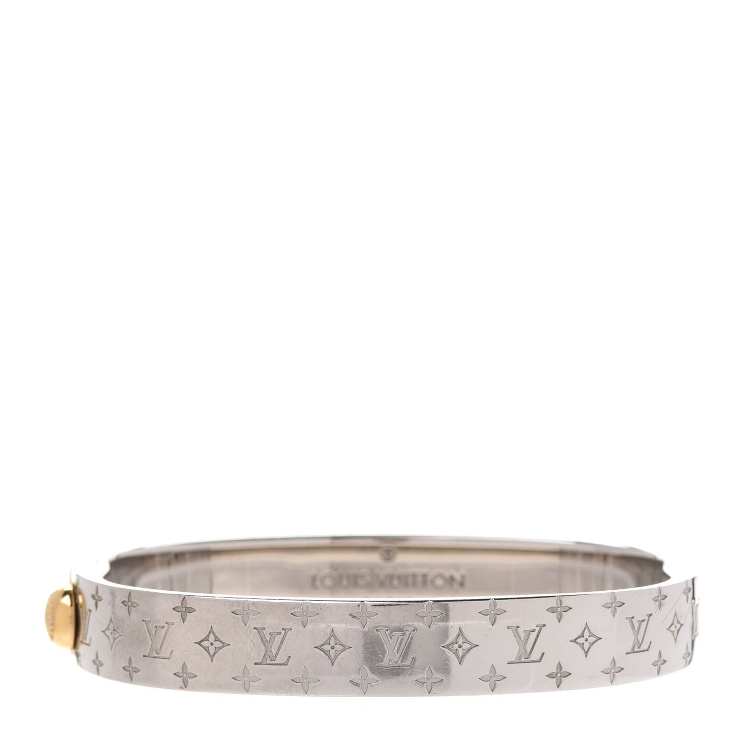 Brass Palladium Plated Nanogram Cuff S Silver