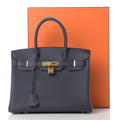 Hermes Togo Birkin 30 Bleu Nuit 11 of 11