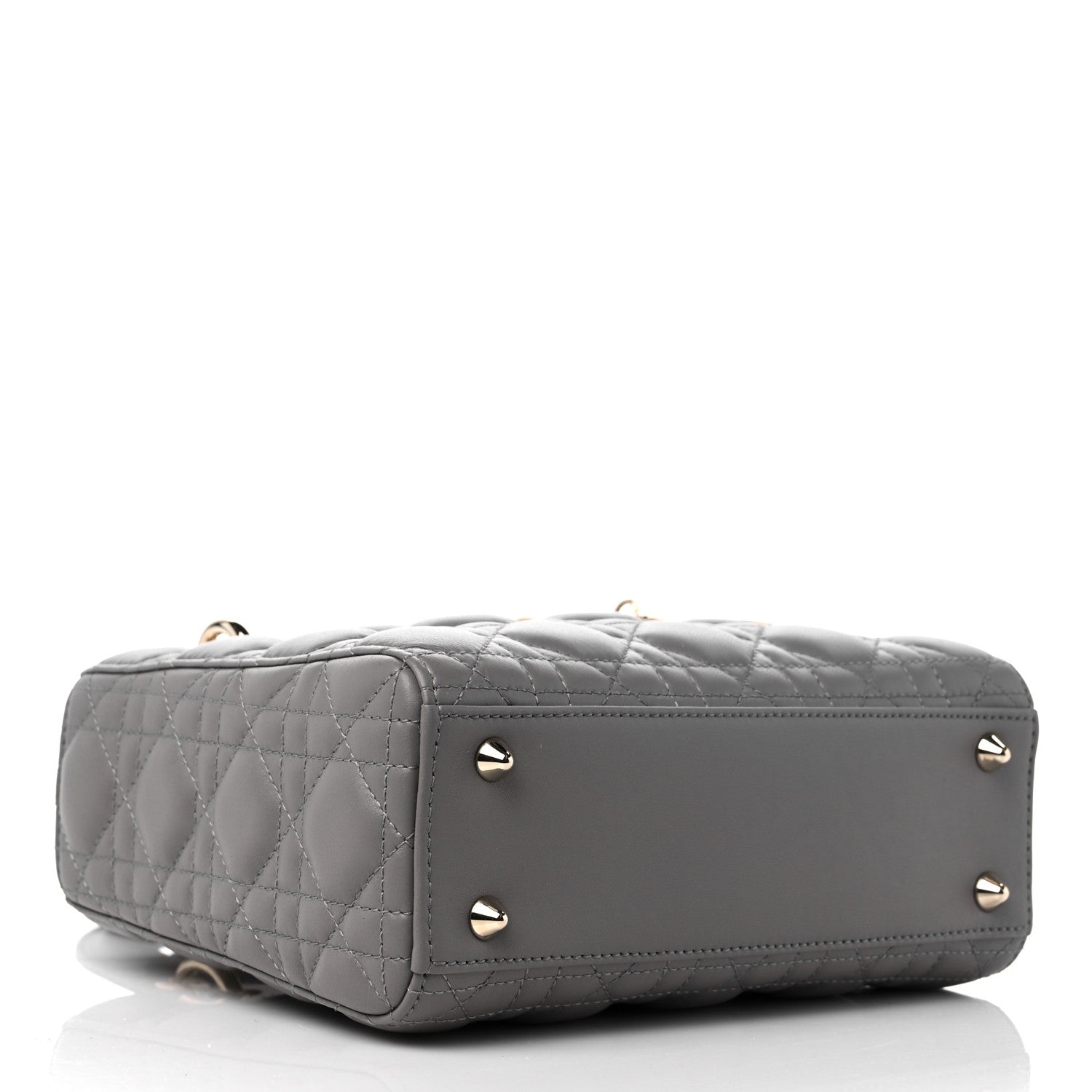 Christian Dior Lambskin Cannage Small My ABC Dior Lady Dior Grey 4 of 11