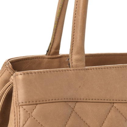 Chanel Calfskin Quilted CC Shopping Tote Beige 15 of 17