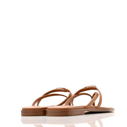 Hermes Calfskin Miss Sandals 38 Naturel 5 of 10