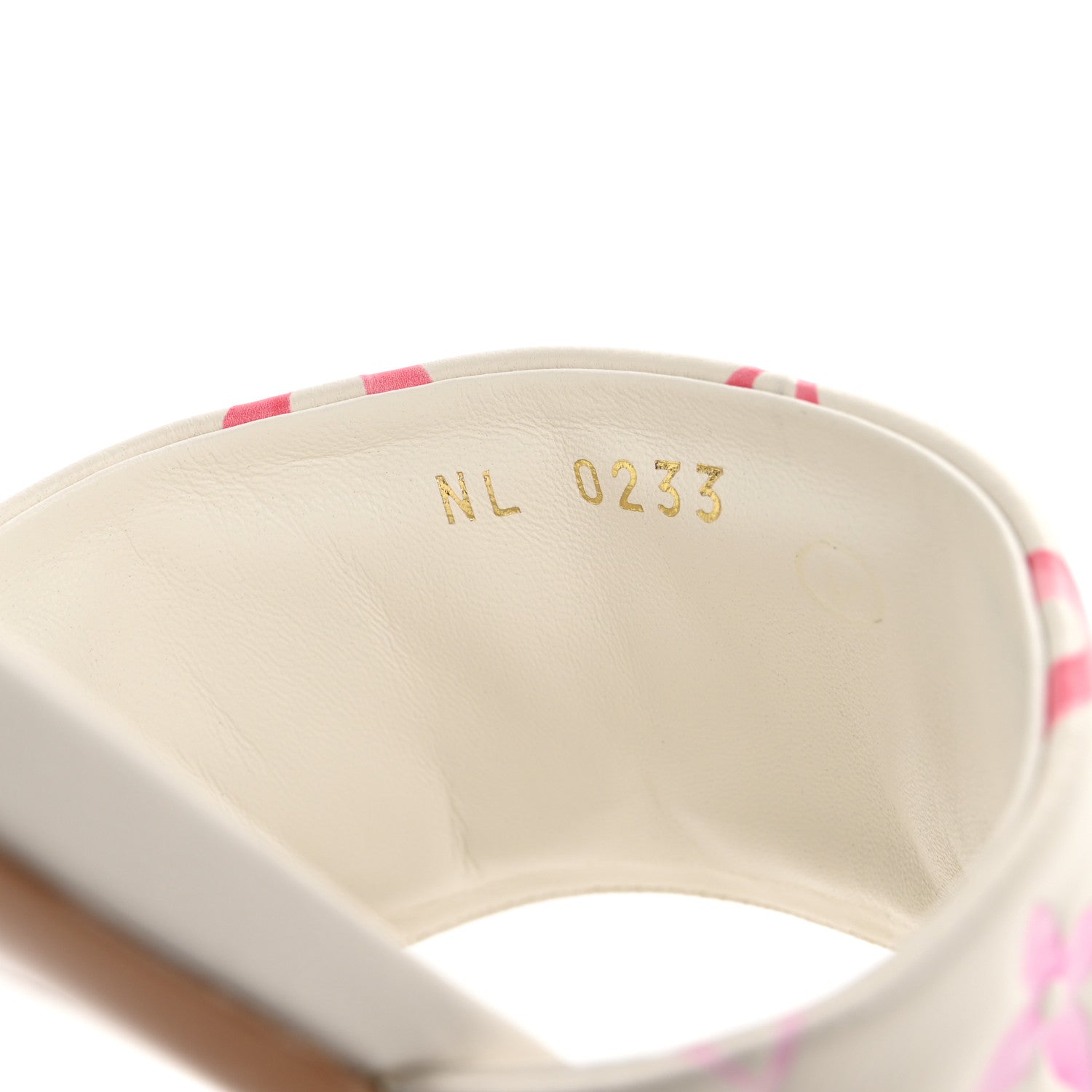 Louis Vuitton Lambskin Embossed Monogram By The Pool Revival Flat Mules 39.5 White Pink 9 of 9