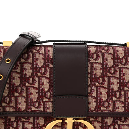 Christian Dior Oblique 30 Montaigne Flap Bag Burgundy 8 of 10