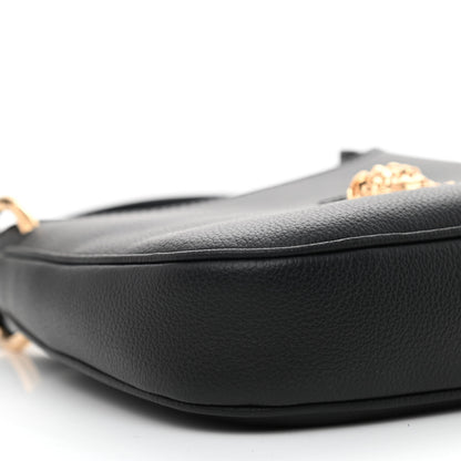 Versace Calfskin La Medusa Small Hobo Crossbody Black 7 of 8