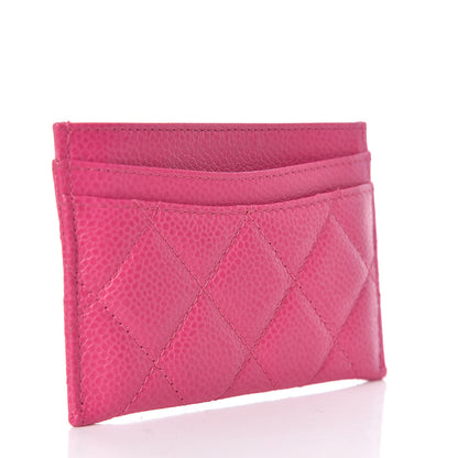 Chanel Caviar Quilted Card Holder Pink 3 of 9