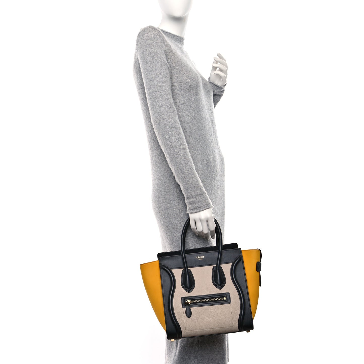 Baby Grained Calfskin Nubuck Micro Tri-Color Luggage Desert