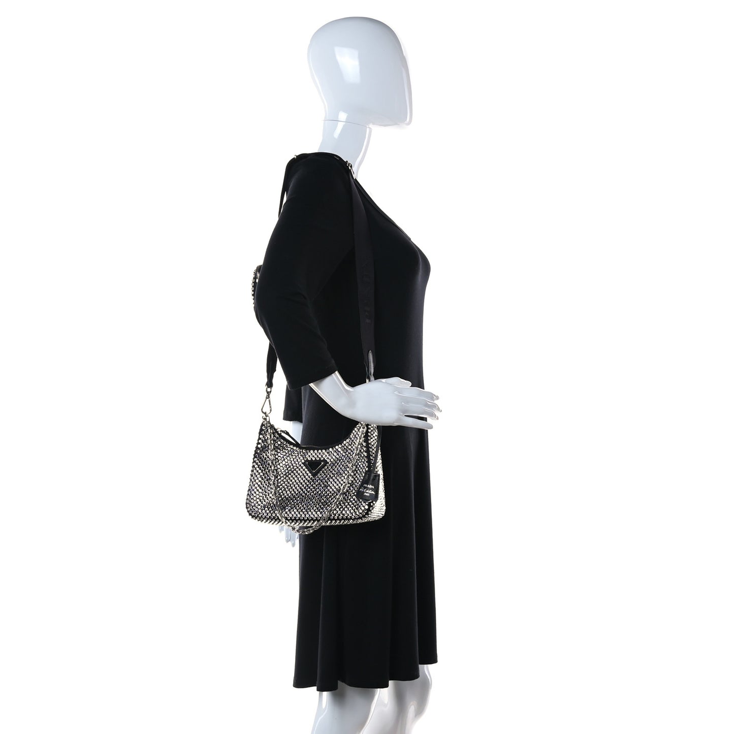 Satin Crystal Re-Edition 2005 Shoulder Bag Cristal