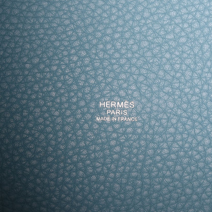 Hermes Taurillon Clemence Picotin Lock 26 GM Bleu Saint Cyr 7 of 12