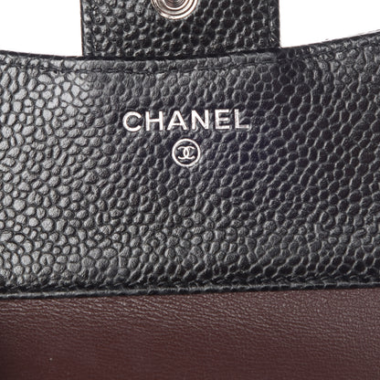 Chanel Caviar Quilted Compact Flap Wallet Black 6 of 9