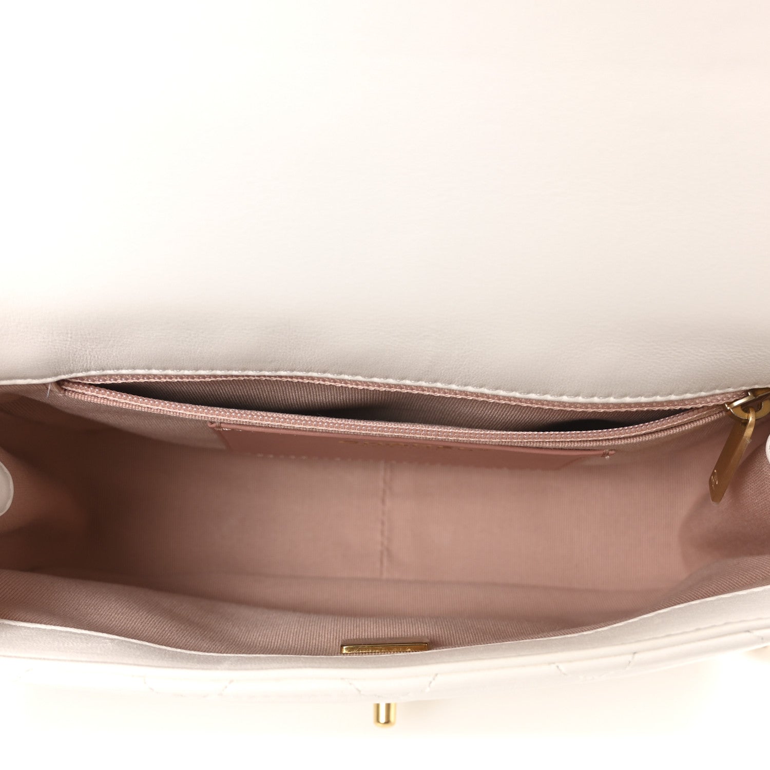 Chanel Lambskin Quilted Chanel Clip Flap White 5 of 10
