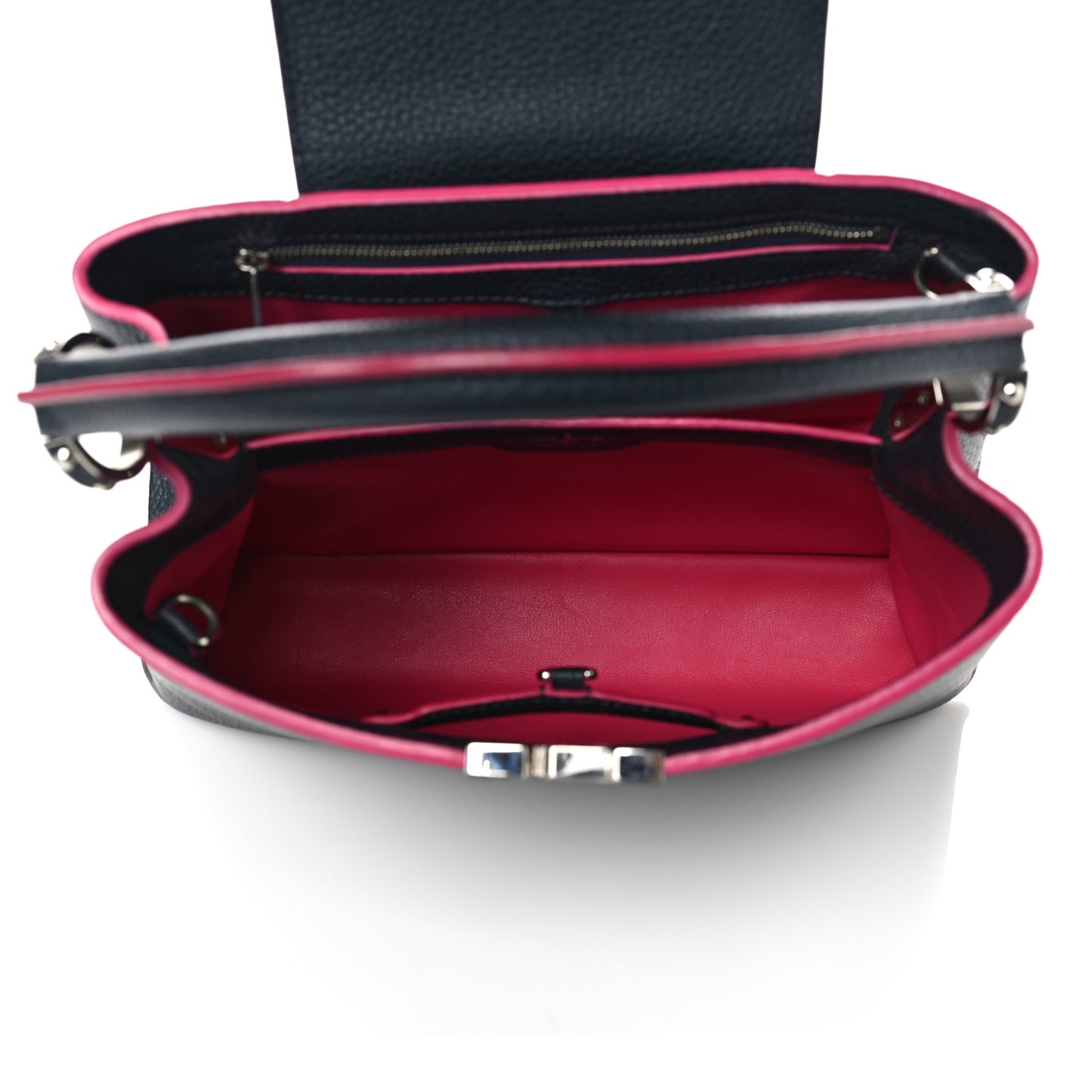 Taurillon Capucines PM Cobalt Fuchsia