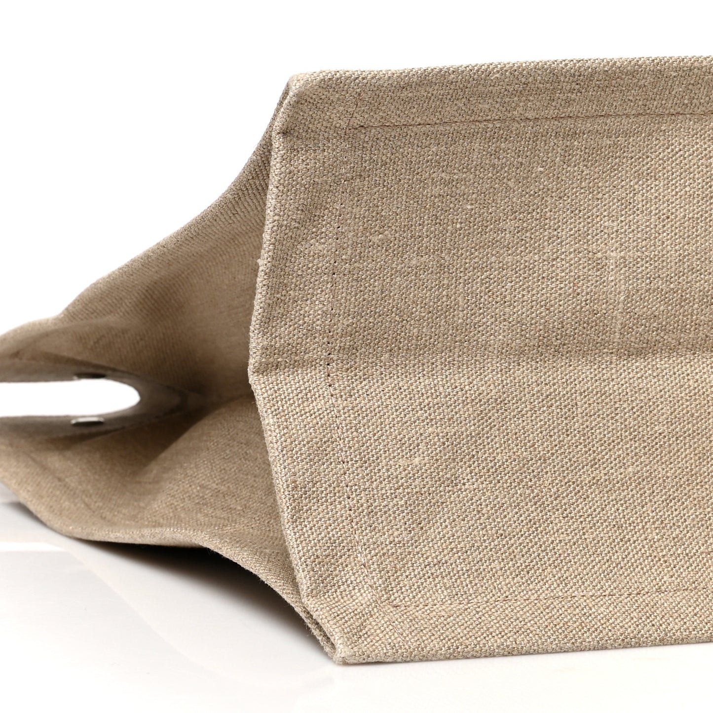 Linen Calfskin Rive Gauche Tote Optic White