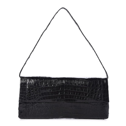 Nancy Gonzalez Crocodile Gotham Clutch Black 1 of 7