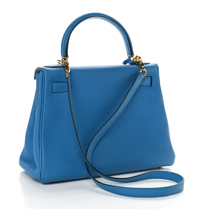 Hermes Taurillon Clemence Kelly Retourne 28 Bleu Zanzibar 2 of 9