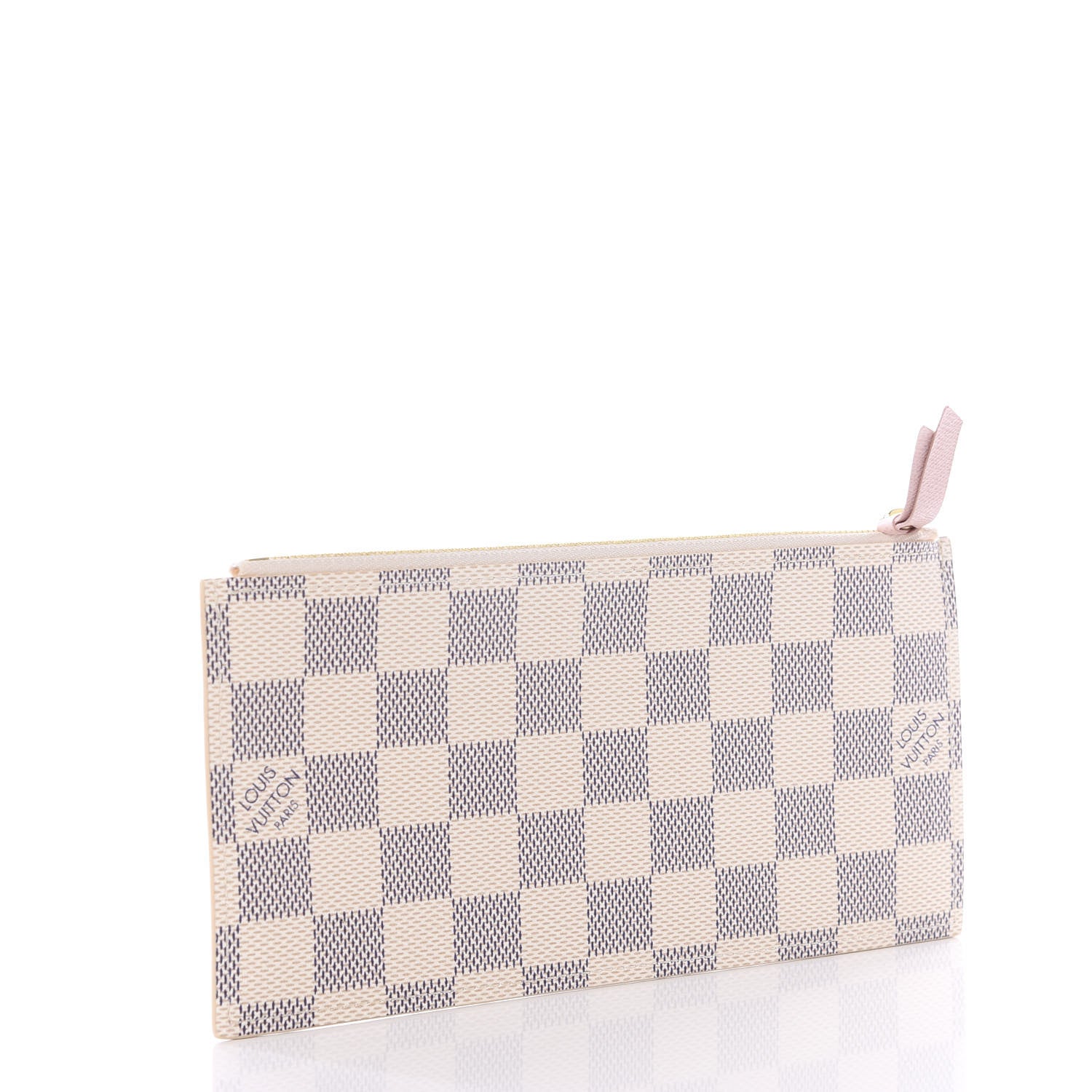 Louis Vuitton Damier Azur Felicie Chain Wallet Zippered Insert Rose Ballerine 2 of 7