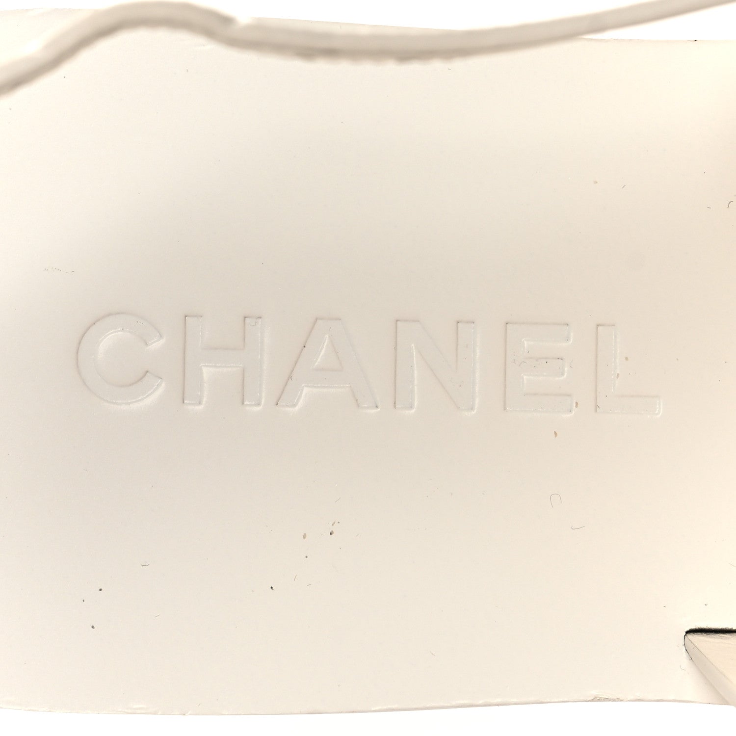 Chanel Goatskin CC Sandals 38.5 White 8 of 8