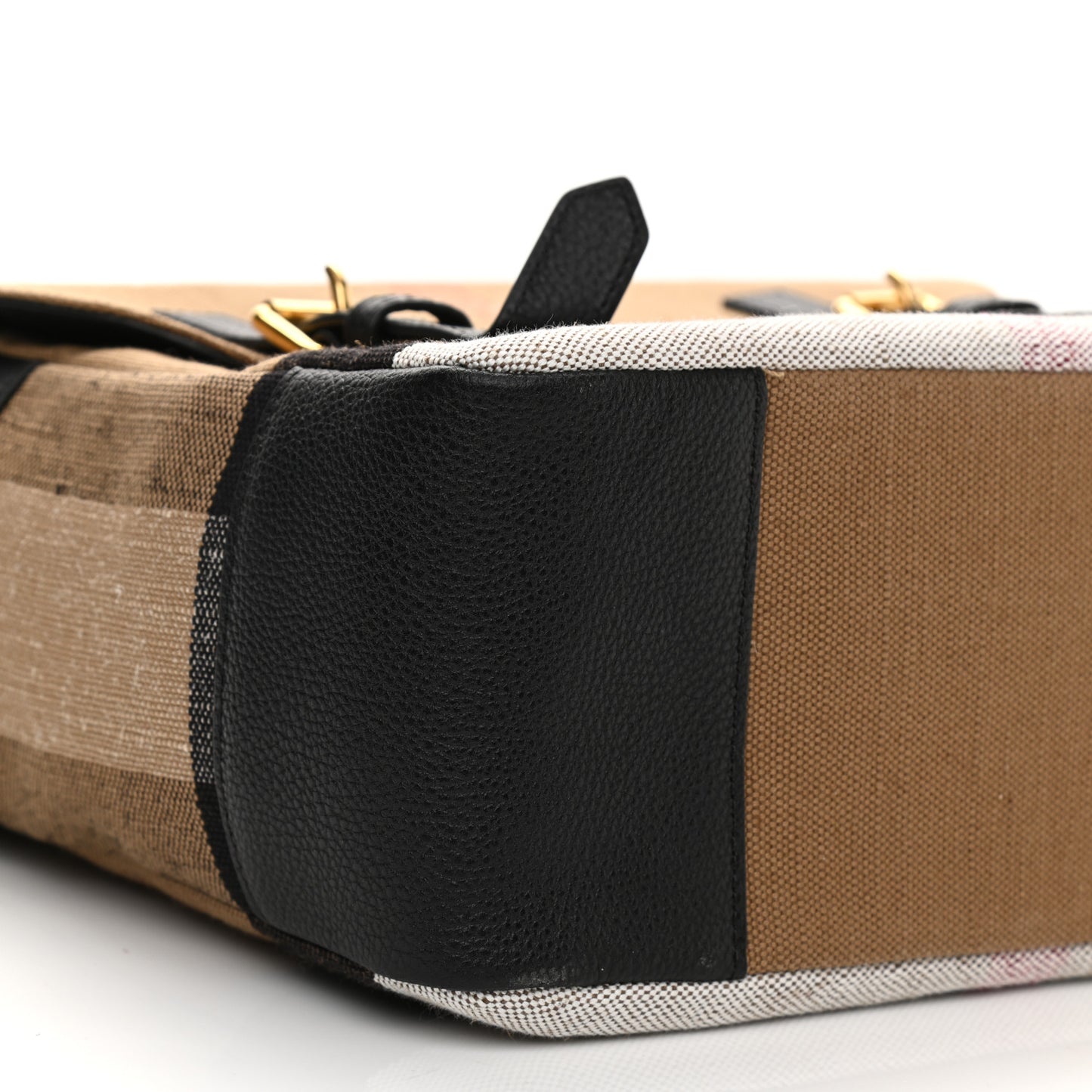 Canvas Mega Check Small Baildon Messenger Bag Black