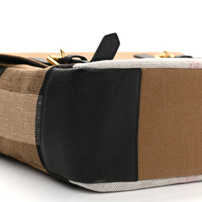 Burberry Canvas Mega Check Small Baildon Messenger Bag Black 9 of 10