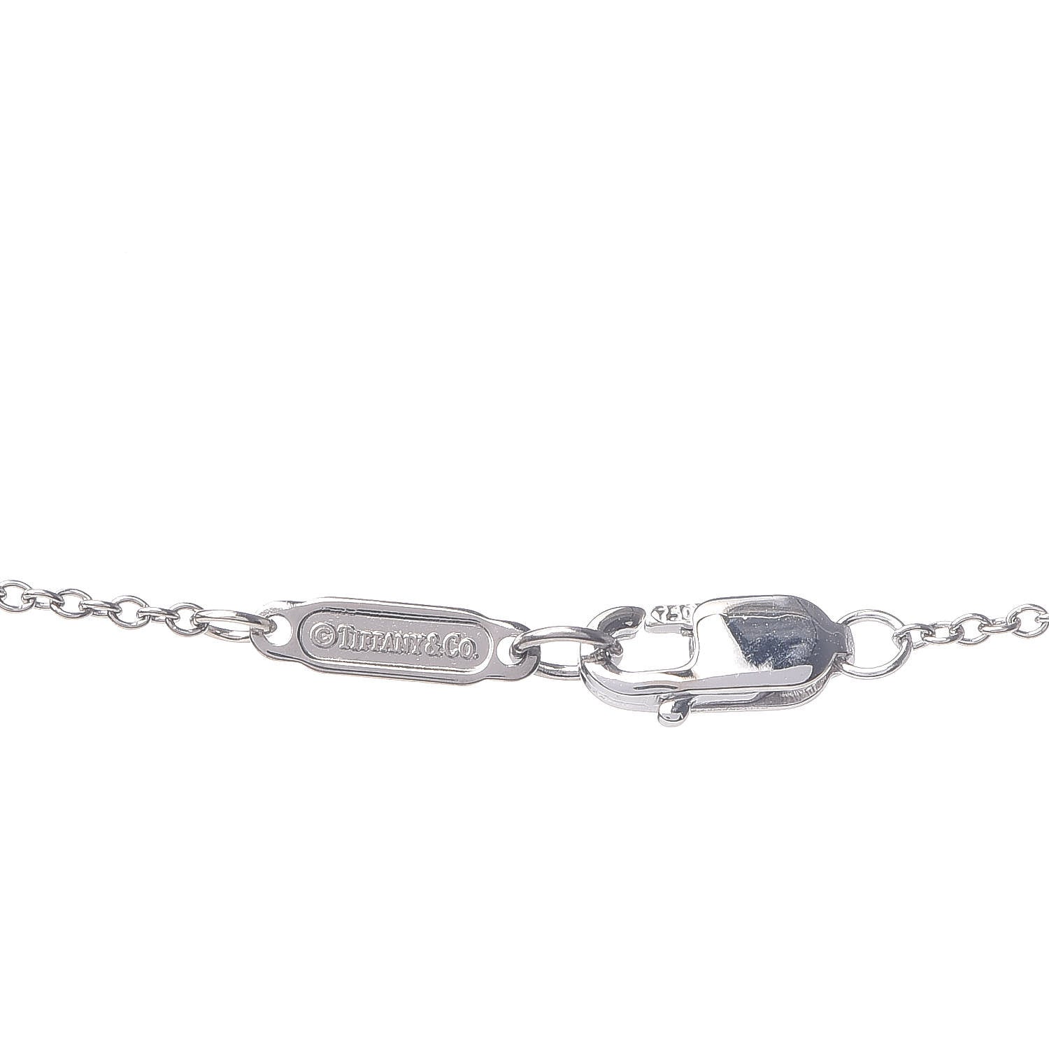 Tiffany 18K White Yellow Gold Multi-Heart Drop Pendant Necklace 5 of 6