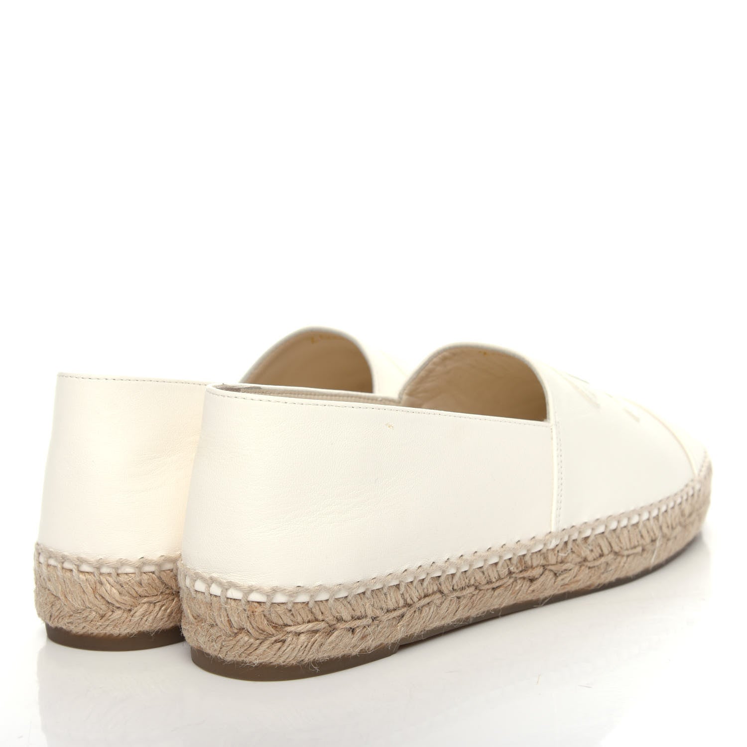 Chanel Lambskin CC Espadrilles 40 White 4 of 13
