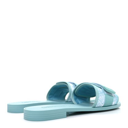 Christian Dior Technical Stretch Fabric Dio(r)evolution Slide Sandals 41 White Sky Blue 5 of 10