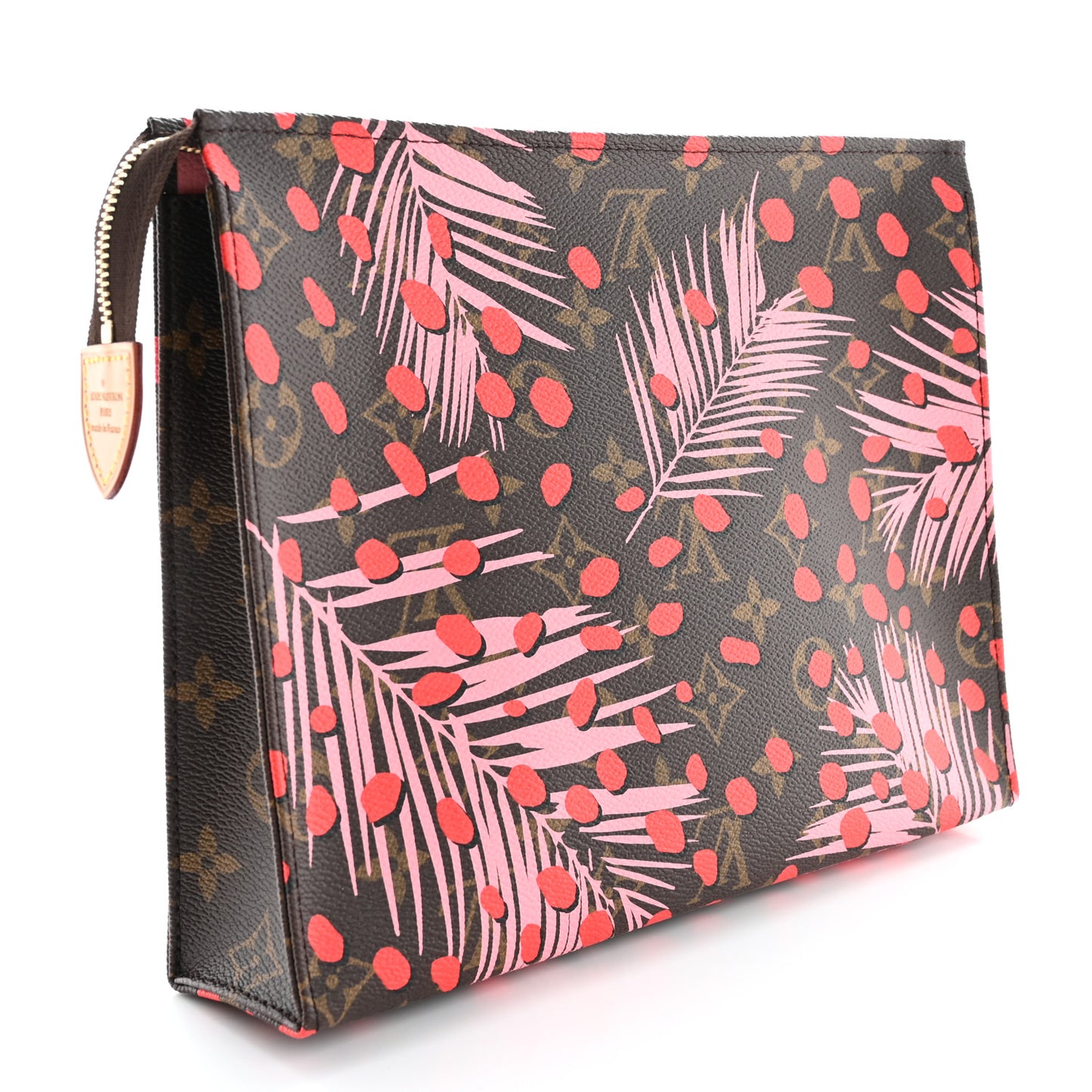 Monogram Jungle Dots Toiletry Pouch 26 Sugar Pink Poppy