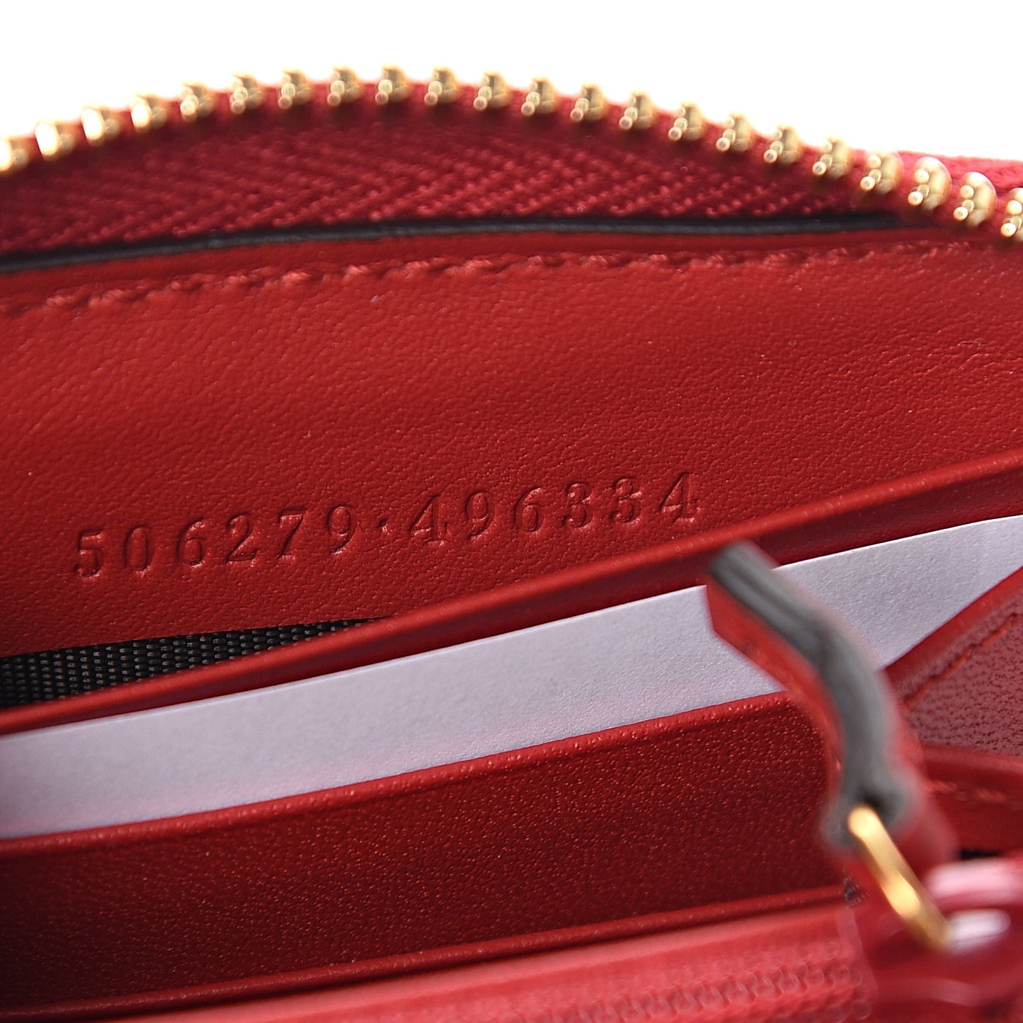 GG Supreme Monogram Bosco Patch Zip Around Wallet Beige Malva Hibiscus Red