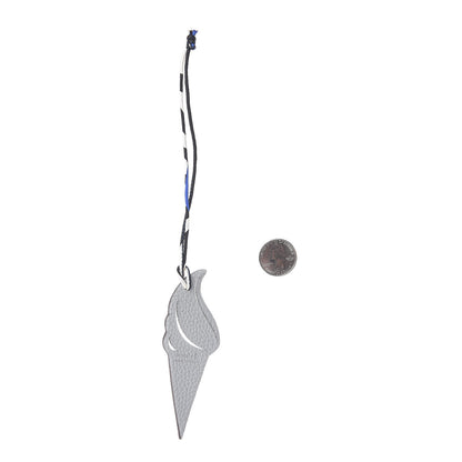 Hermes Epsom Togo Petit H Ice Cream Bag Charm Black Gris Mouette 2 of 4