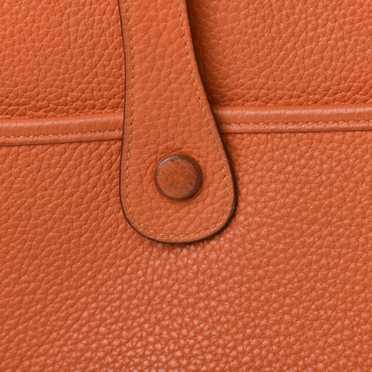 Hermes Taurillon Clemence Evelyne III GM Orange 7 of 10