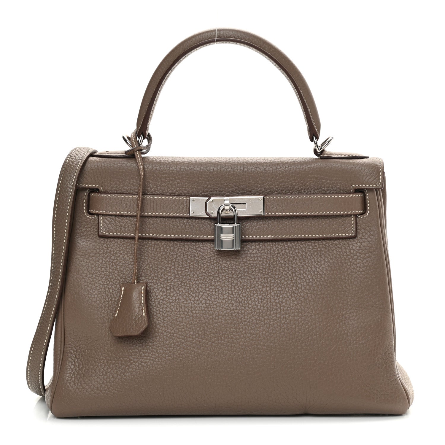 Hermes Taurillon Clemence Kelly Retourne 28 Etoupe 1 of 16
