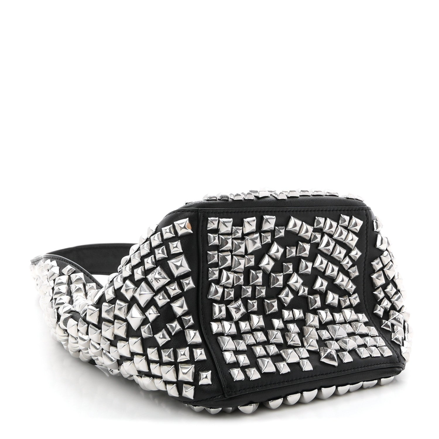 Alexander Wang Sheepskin Studded Small Spike Hobo Black 4 of 9